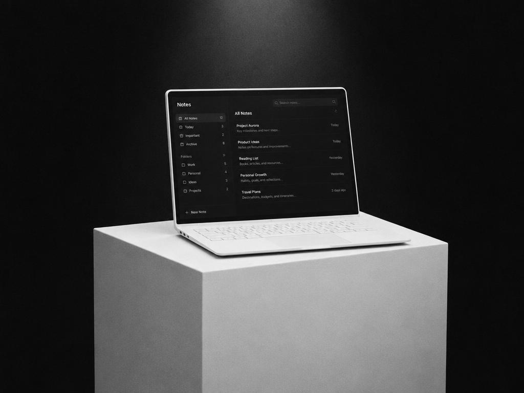 Website shown on a laptop