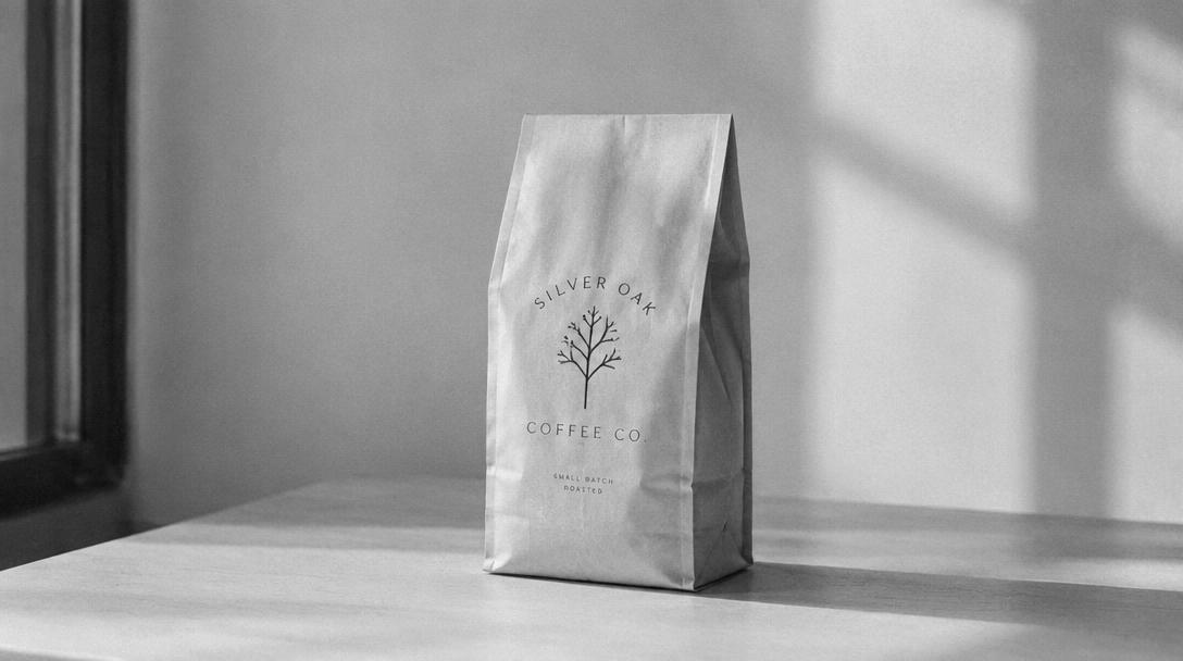 Coffee bag branding mockup